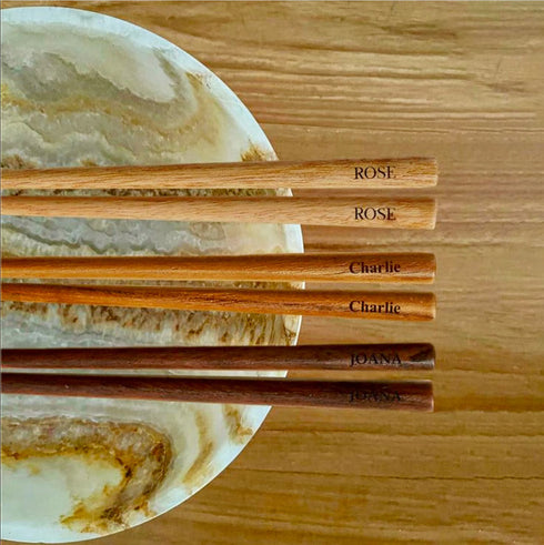 Personalised chopsticks unique gift